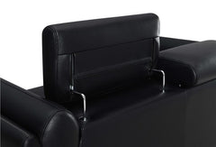 Shania Upholstered Low Back Sofa Black - 509921