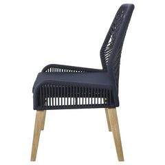 Nakia Woven Rope Dining Chairs Dark Navy (Set of 2) - 110034