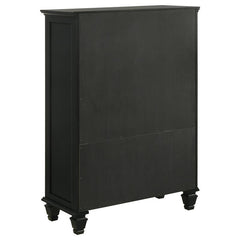 Sandy Beach Door Chest with Concealed Storage Black - 201328