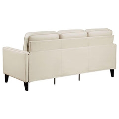 Jonah 2-piece Upholstered Track Arm Sofa Set Ivory - 509651-S2