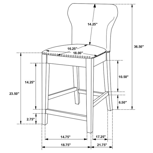 Gibson Round 5-piece Counter Height Dining Set Yukon Oak and Black - 115158-S5