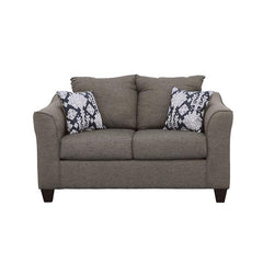 Salizar Upholstered Flared Arm Loveseat Charcoal Grey - 506022