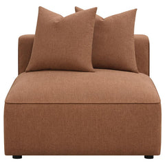 Jennifer Upholstered Armless Chair Terracotta - 551591