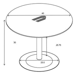 Lana Round Dining Table Walnut and Black - 110280