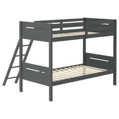 Littleton Wood Twin Over Twin Bunk Bed Grey - 405051GRY