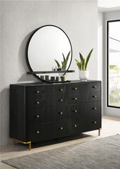 Arini 8-drawer Dresser with Mirror Black - 224333M