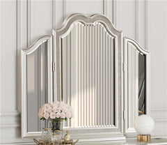 Evangeline Tri-Fold Vanity Mirror Silver Oak - 223398