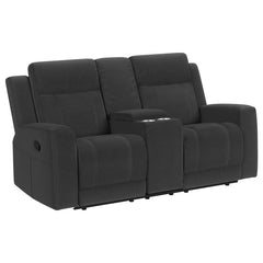 Brentwood Upholstered Motion Reclining Loveseat Black - 610285