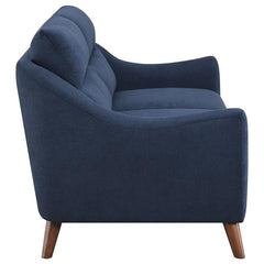 Gano 3-piece Upholstered Sloped Arm Sofa Set Navy Blue - 509514-S3
