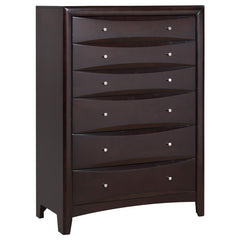 Phoenix 6-drawer Chest Deep Cappuccino - 200415