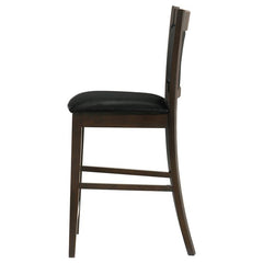 Jaden Upholstered Counter Height Stools Black and Espresso (Set of 2) - 100959