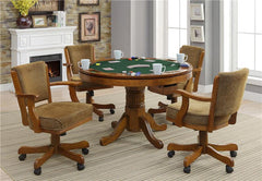 Mitchell 5-piece Game Table Set Amber and Brown - 100951-S5