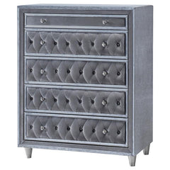 Antonella 5-drawer Bedroom Chest Grey - 223585