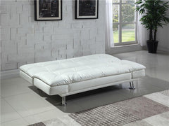 Dilleston Upholstered Tufted Convertible Sofa Bed White - 300291