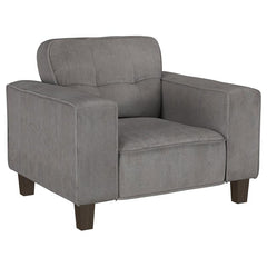 Deerhurst Upholstered Track Arm Tufted Accent Chair Charcoal - 509643