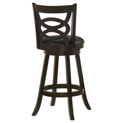 Calecita Swivel Bar Stools with Upholstered Seat Cappuccino (Set of 2) - 101930