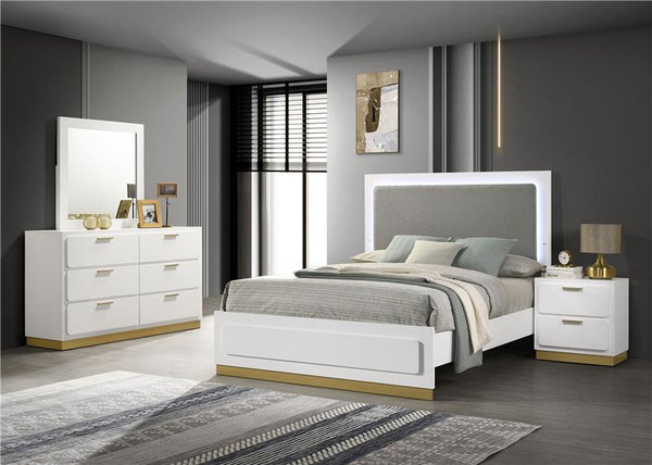 Caraway 4-piece Eastern King Bedroom Set White - 224771KE-S4