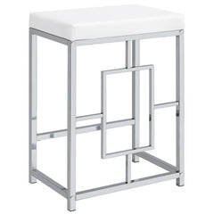 Jackson 5-piece Multipurpose Counter Height Table Set White and Chrome - 182715