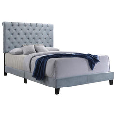 Warner Upholstered Queen Panel Bed Slate Blue - 310041Q
