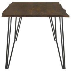 Topeka 5-piece Dining Set Mango Cocoa and Gunmetal - 193851-S5