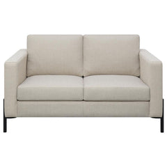 Tilly 3-piece Upholstered Track Arm Sofa Set Oatmeal - 509901-S3