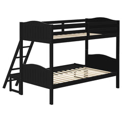 Arlo Wood Twin Over Full Bunk Bed Black - 405054BLK