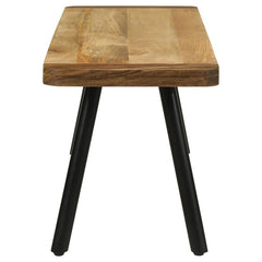 Maverick Rectangular Dining Bench Natural Mango and Black - 123043