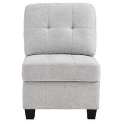 Georgina Upholstered Armless Chair Steel Beige - 551705