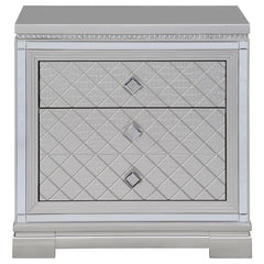 Eleanor 2-drawer Nightstand Metallic Mercury - 223462