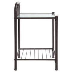Livingston Metal 1-shelf Nightstand Dark Bronze - 301392