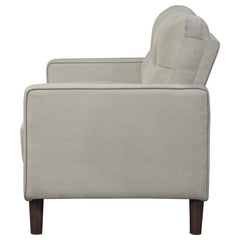 Bowen Upholstered Track Arm Tufted Loveseat Beige - 506786