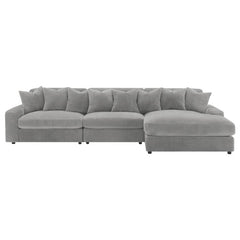 Blaine Upholstered Reversible Chaise Sectional Sofa Fog - 509900-SET