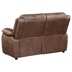 Ellington 3-piece Upholstered Padded Arm Sofa Set Dark Brown - 508281-S3