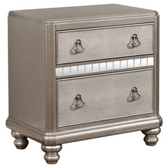 Bling Game 4-piece Queen Bedroom Set Metallic Platinum - 204181Q-S4