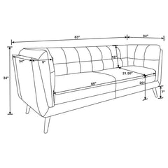 Thatcher 3-piece Upholstered Tuxedo Arm Sofa Set Brown - 509421-S3