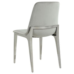 Irene Upholstered Side Chairs Light Grey and Chrome (Set of 4) - 110402