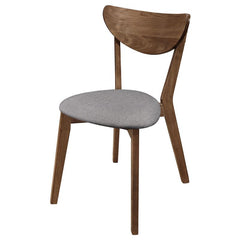 Alfredo Upholstered Dining Chairs Grey and Natural Walnut (Set of 2) - 108082