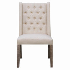 Bexley Tufted Side Chairs Dark Brown and Beige (Set of 2) - 105143