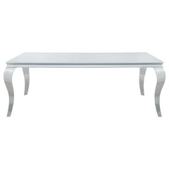 Carone 5-piece 81" Rectangular Dining Set Ink Blue and Chrome - 115081-S5B