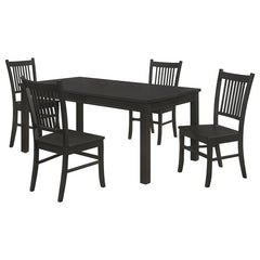 Marbrisa 5-piece Rectangular Dining Table Set Matte Black - 123071-S5