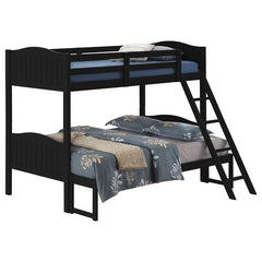 Arlo Wood Twin Over Full Bunk Bed Black - 405054BLK