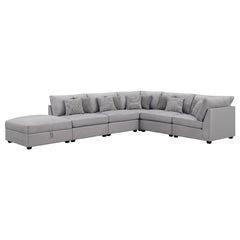 Cambria 6-piece Upholstered Modular Sectional Sofa Grey - 551511-SET