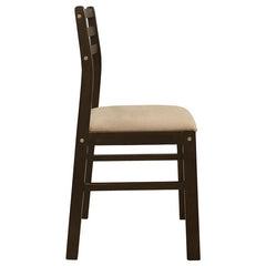 Bucknell 3-piece Dining Set with Drop Leaf Cappuccino and Tan - 130005