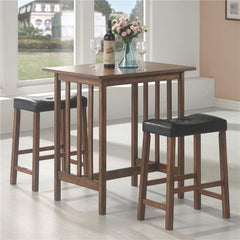 Oleander 3-piece Counter Height Dining Table Set Nut Brown - 130004