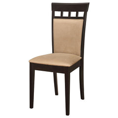 Gabriel Upholstered Side Chairs Cappuccino and Tan (Set of 2) - 100773