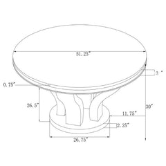 Anchorage 5-piece Round Dining Set Chrome - 107891-S5