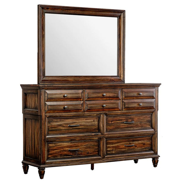 Avenue 8-drawer Dresser with Mirror Weathered Burnished Brown - 223033M