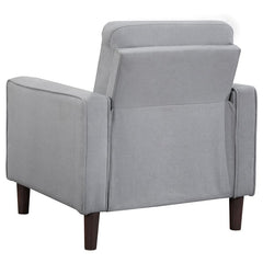 Bowen Upholstered Track Arm Tufted Accent Chair Grey - 506783