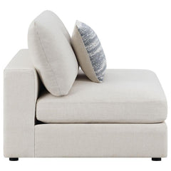 Serene Upholstered Armless Chair Beige - 551321