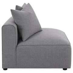Jennifer Upholstered Armless Chair Grey - 551594